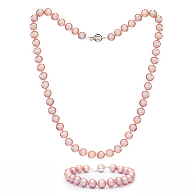 Buy Zaveri Pearls Lavender Pearl Necklace online