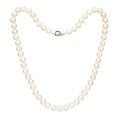 Glasses Cord Necklace Freshwater Cultured Pearls Grey BZ-1013 